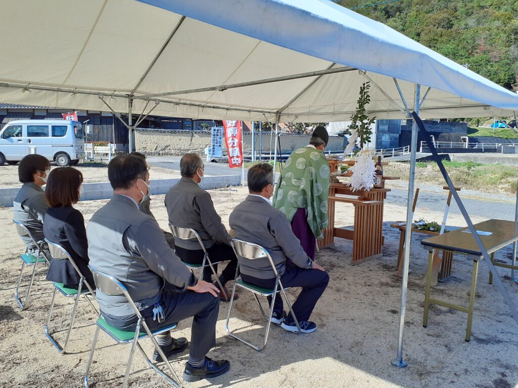 備前市　分譲住宅　分譲地　アクティヴタウン伊部Ⅳ　地鎮祭