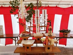 地鎮祭のお供え物