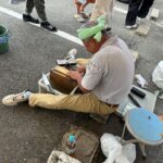 リファイン山陽町23周年感謝祭　大工さんの包丁研ぎ